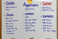 Osaka Restaurant Menu